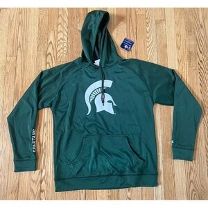 Michigan State Spartans Hoodie Medium Mens Champion MSU Sweatshirt Green